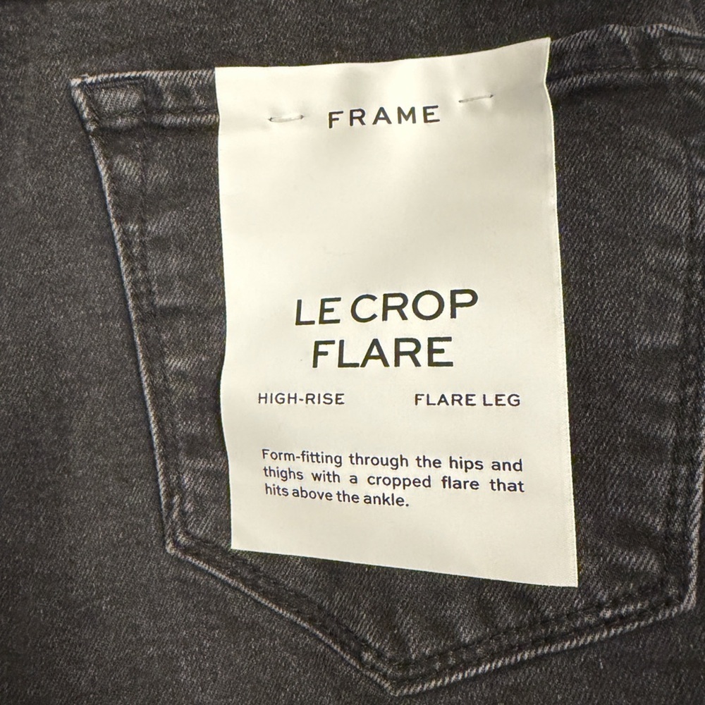 Frame Denim Le Crop High Rise Cropped Raw Edge Flared Women’s Jeans Size 26 NEW - Picture 13 of 14